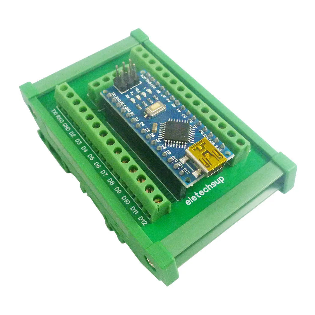 DN31C01 DIN Rail Mount Screw Terminal Block Adapter Module For Arduiuo NANO V3.0 Board