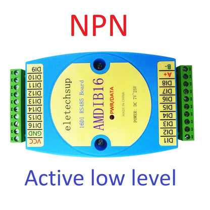 AMDIB16 AMIOA08 AMROD08 AMDOC16 DC 12V 24V 8DI-8DO 16DI 16DO RS485 Isolated communication Digital NPN PNP Input and Output MODBUS RTU PLC Expansion Board