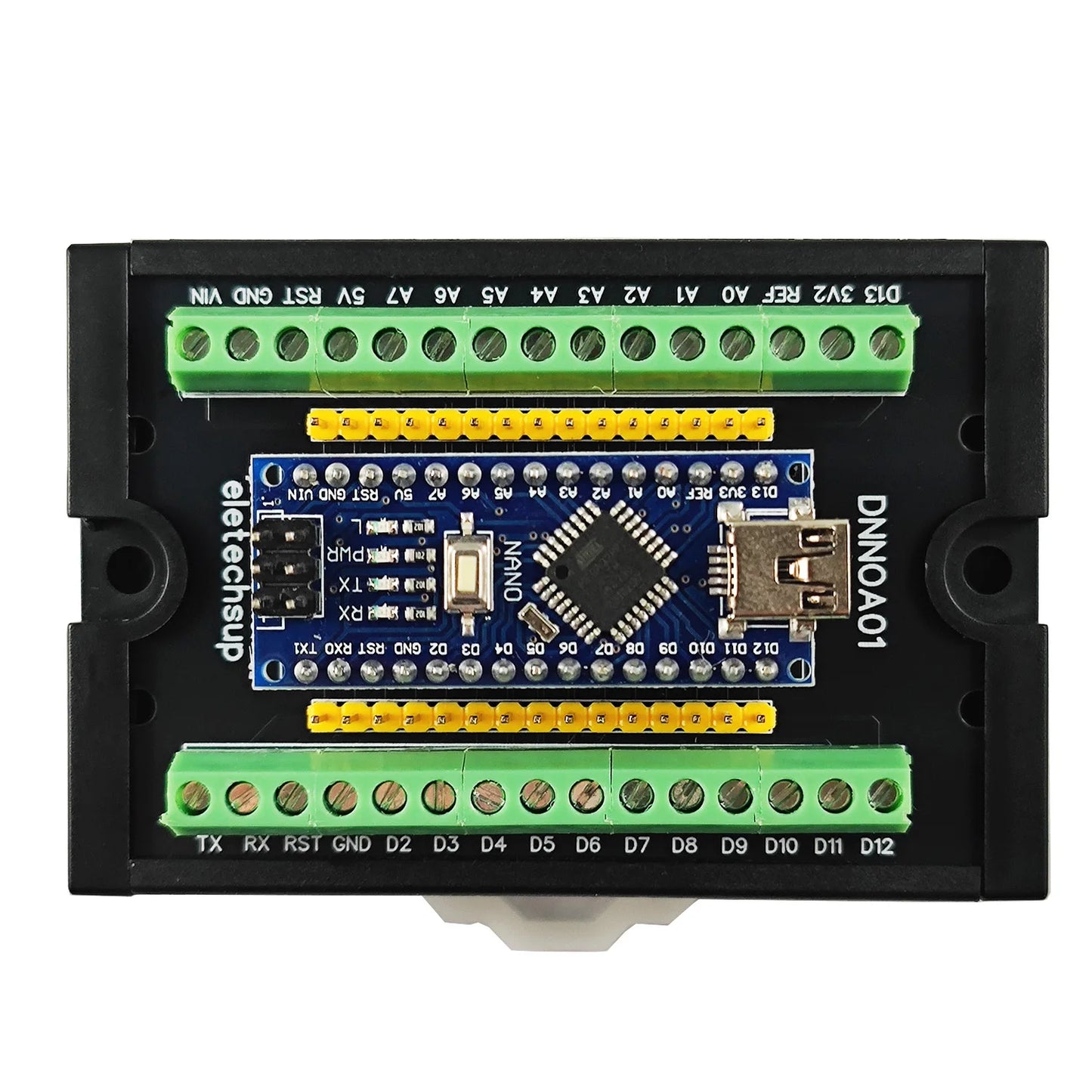 DNNOA01 NANO V3.0 DIN35 C45 DIN Rail Expansion Board 3.96MM Mount Screw Terminal Block Adapter Module for Arduino Open PLC Smart Home