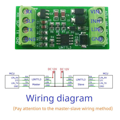 LINTTL3 LIN 2.1/SAE J2602 Transceiver LIN Bus Module Master-Slave Protocol Controller 20KBD UART TTL232 RS485 K-line Can Data Analyzer