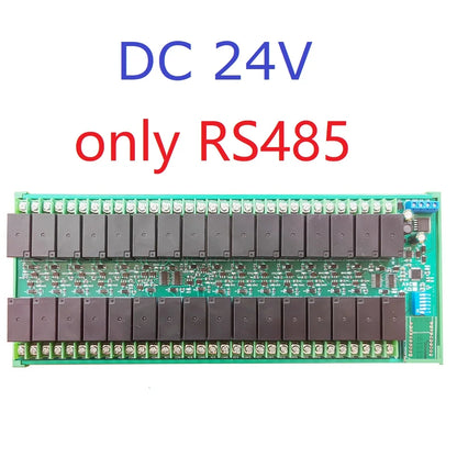 R4D5E32 32Ch DC 12V 24V 20A High Current Ethernet/RS485 Relay Module RJ45 Network Port TCP/IP Modbus RTU Board