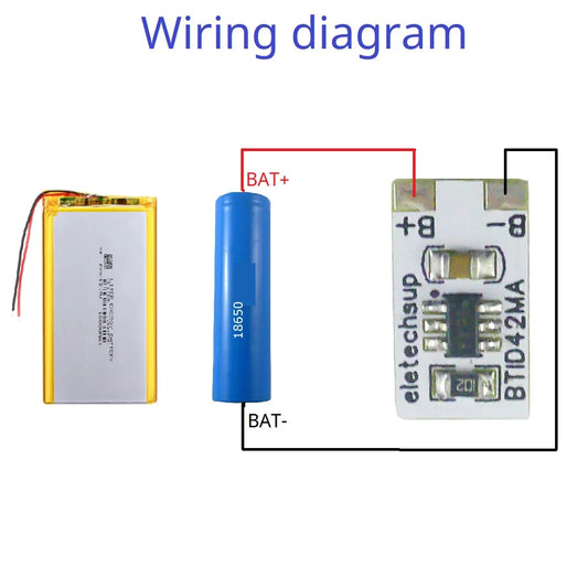 BTID42MA Mini 3.7V 4.2V 1-Cell LI-ON LI-PO Battery Power Voltage Indicator LED P/V Detection Module for 18650 26650 4680 Charge Discharge