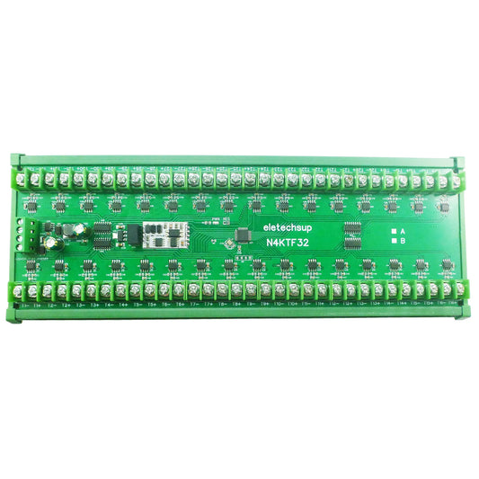 N4KTF32 32CH K Thermocouple -200-1350C Ultra-wide Temperature Collector RS485 Analog Remote IO Board Thermocouple-to-Digital Converter