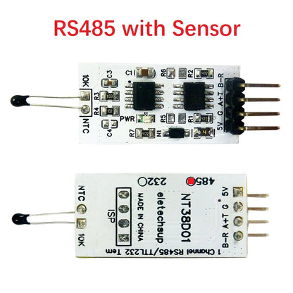 NT38D01 1k-100K Resistance to RS485 RS232(TTL) Converter 10K 3950 NTC Thermistor Temperature Acquisition Module