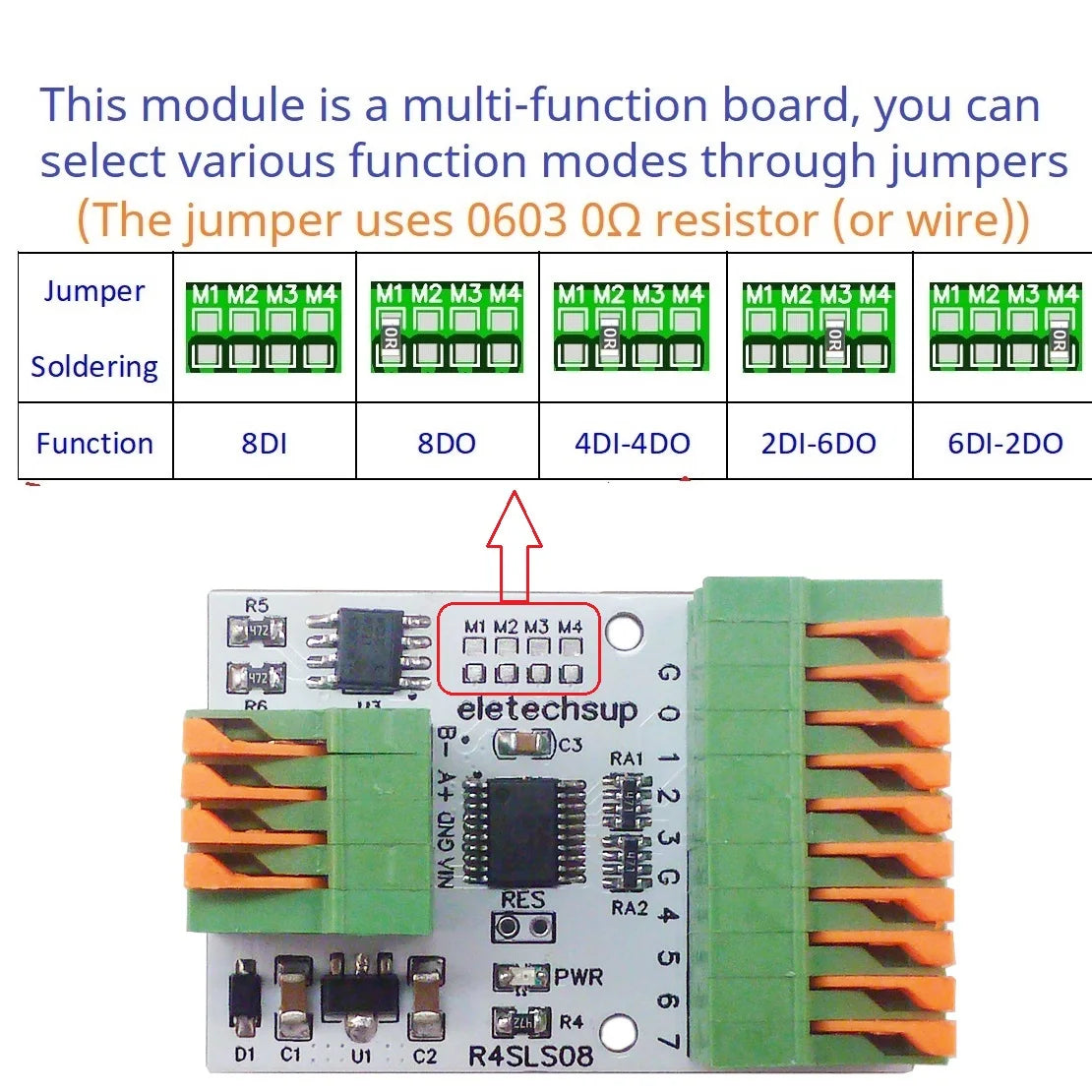 R4SLS08 8CH Multipurpose RS485 Modbus Rtu Digital IO Module 141R Spring Terminal Block Master-slave Digital Collection Control R4SLS08