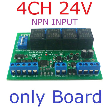 CAROA04 CAROB08 CAROC16 4/8/16 DI-DO CAN Relay Controller Module RS485 Digital NPN/PNP IO Expanding Board for CNC Car Automated Industry CARO