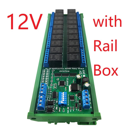 R4D6F20 Smart 20-Channel RS485 Relay Board with PLC IO Module Modbus for Multifunction Control