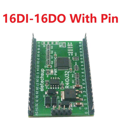 R4IOJ32 32CH RS485 2.54mm Pin Core Board Modbus Rtu Input and Output Control PLC HMI Remote IO Expanding Board R4IOJ32 DC 5V 12V 24V