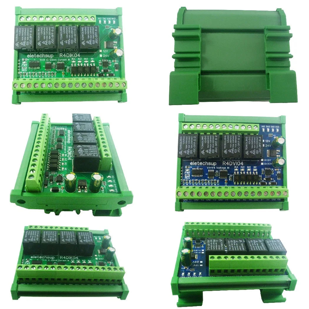 R4DIK04 R4DVI04 4AI 4DI 4DO ModBus Gateway Module Digital Analog Quantity Acquisition Switching Value Current Voltage 4-20MA 0-5V 0-10V