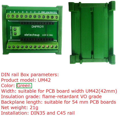 DNPRO11 DIN Rail Mount Screw Terminal Block Adapter Module For Arduiuo Pro mini Board