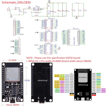 DNLCB30 ESP32 Wifi 3.3V to 5V Bidirectional Level Converter LvTTL to TTL IO Automatic Switching Din Rail Expansion Board for Arduino IOT