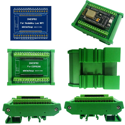 DNESP82 WIFI NodeMcu Lua ESP8266 Wifi GPIO DIN Rail 3.96 PinBoard Box Expansion Board for Arduiuo Ethernet PLC