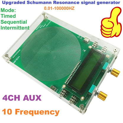 SMFSE24 4CH 10 Frequency Sequential Output Timed Sequential Intermittent Mode 0.01-100KHZ Pulse Schumann Resonances Generator