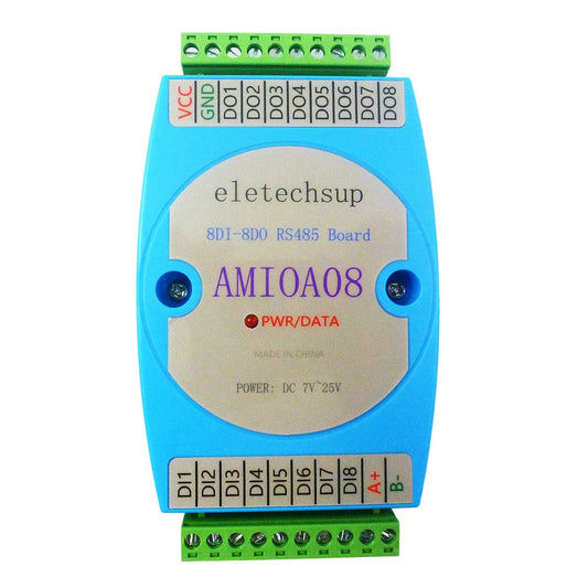 AMIOA08 DC12V/24V 8DI8DO RS485 MODBUS RTU PLC Module Isolated Digital I/O for Arduino Raspberry Pi Home Industrial Automation