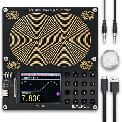 Schmann generator Healpul Large Antenna Frequency Generator with Timer Adjustable Schumann Resonance Generator|0.01Hz-200kHz Meditation